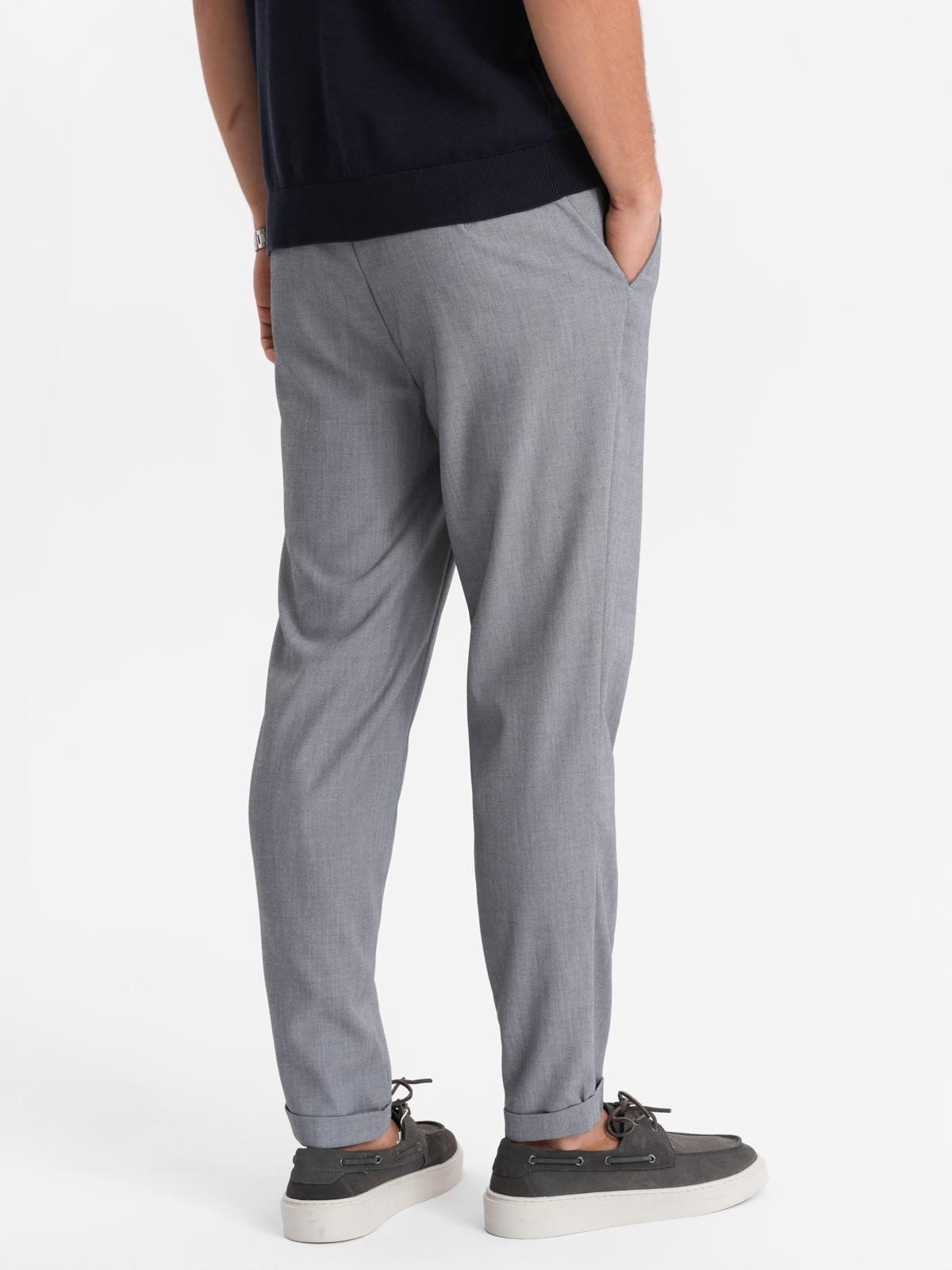 Elastse vöökohaga meeste chino-püksid Ombre Clothing - Image 53