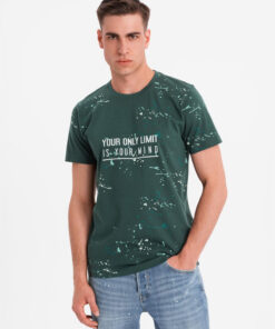 Meeste T-särk Ombre Clothing tekstiprindiga