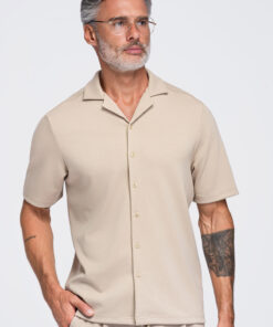 Meeste lühikeste varrukatega särk Ombre Clothing kuuba kraega