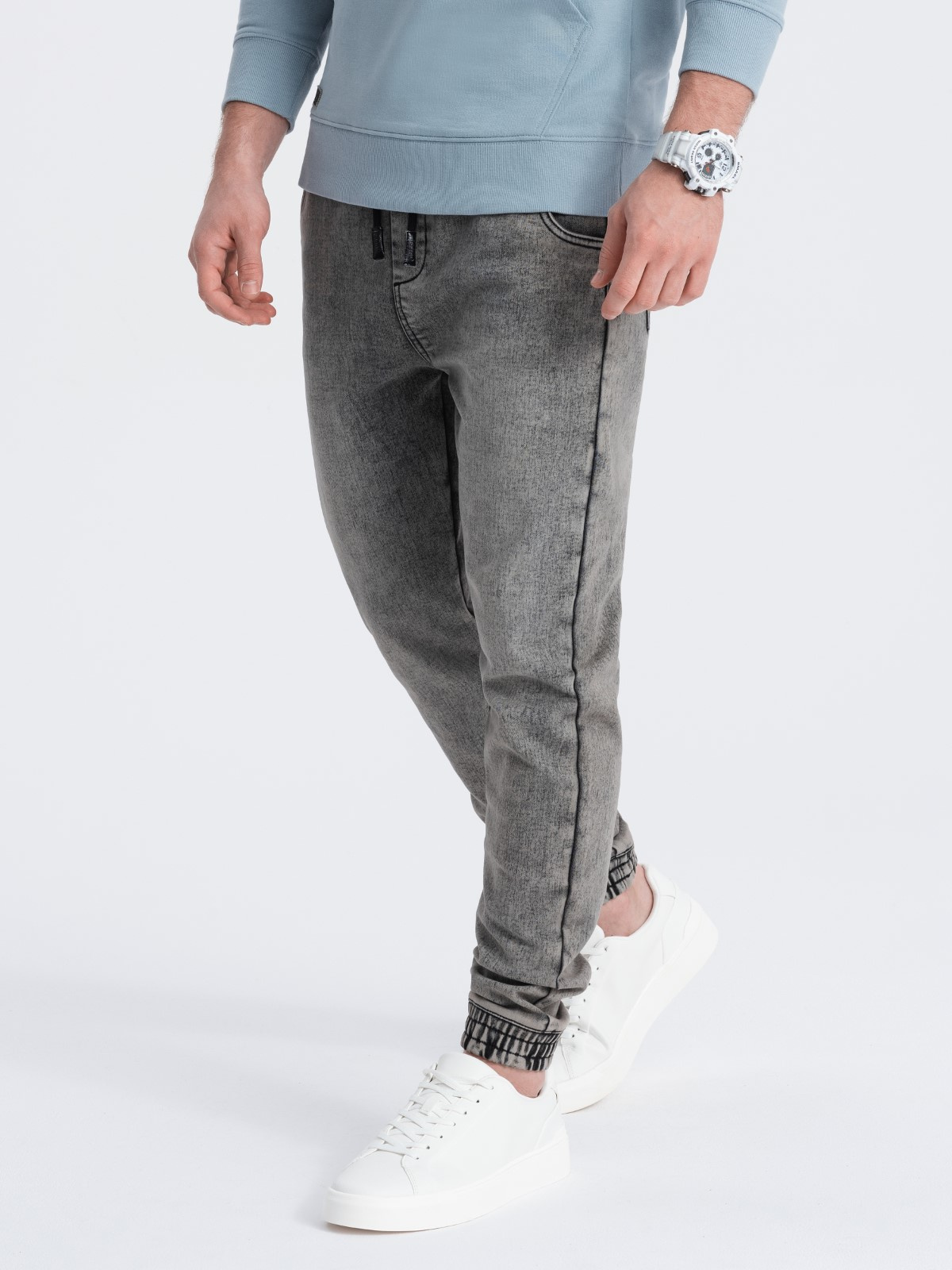 Meeste slim fit jogger-teksapüksid - Image 11