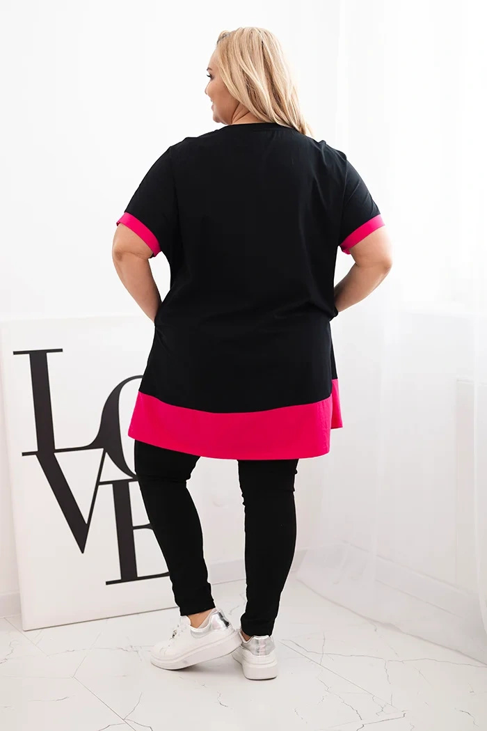 Kesi naiste pluss-suuruses tuunika lillemustriga - Image 3