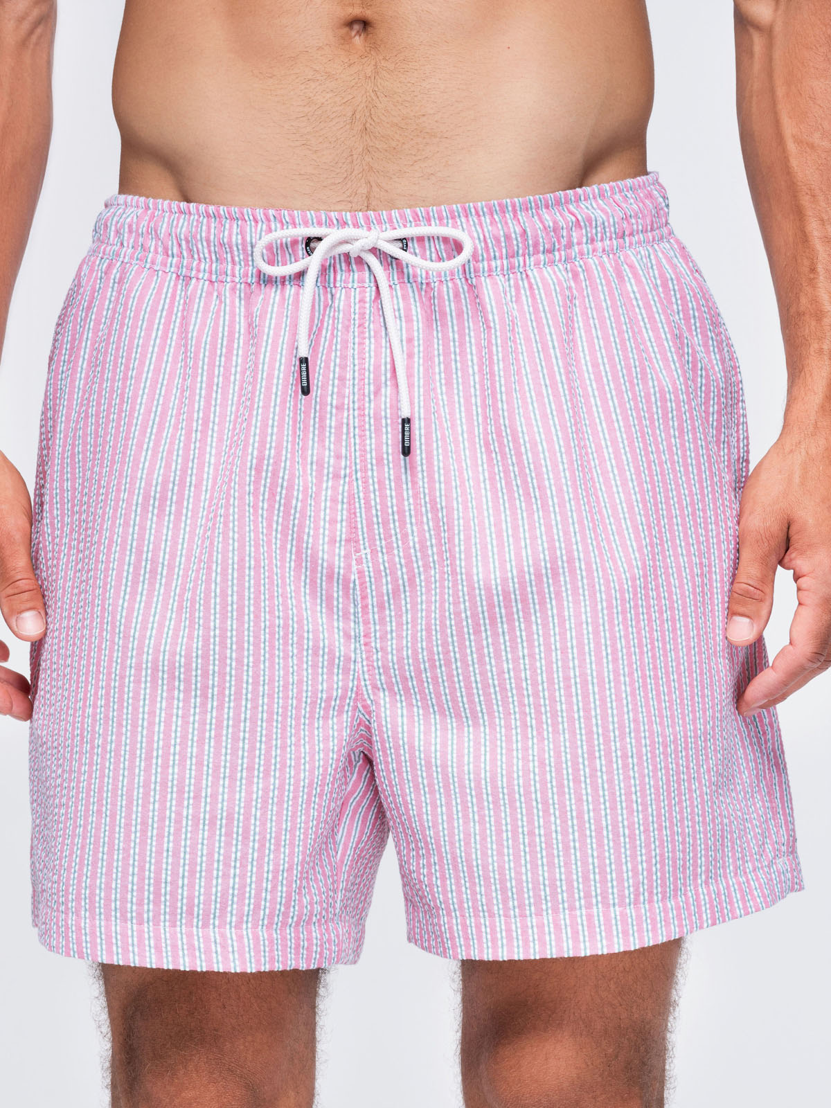 Meeste triibulised ujumispüksid Ombre Clothing seersucker-kangast - Image 13