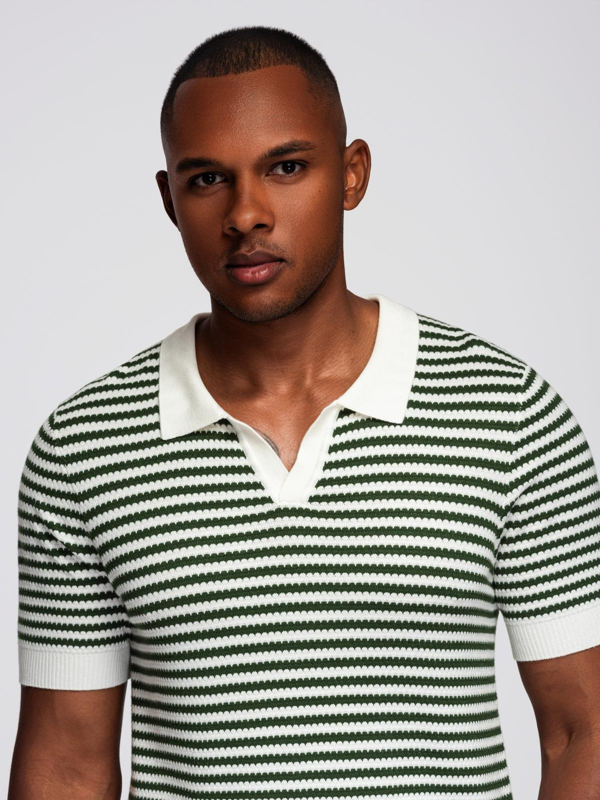 Ombre Clothing meeste kootud triibuline polosärk - Image 12