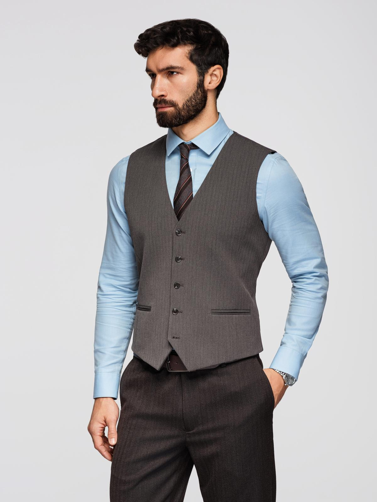 Kalasabamustriga meeste vest - Image 1