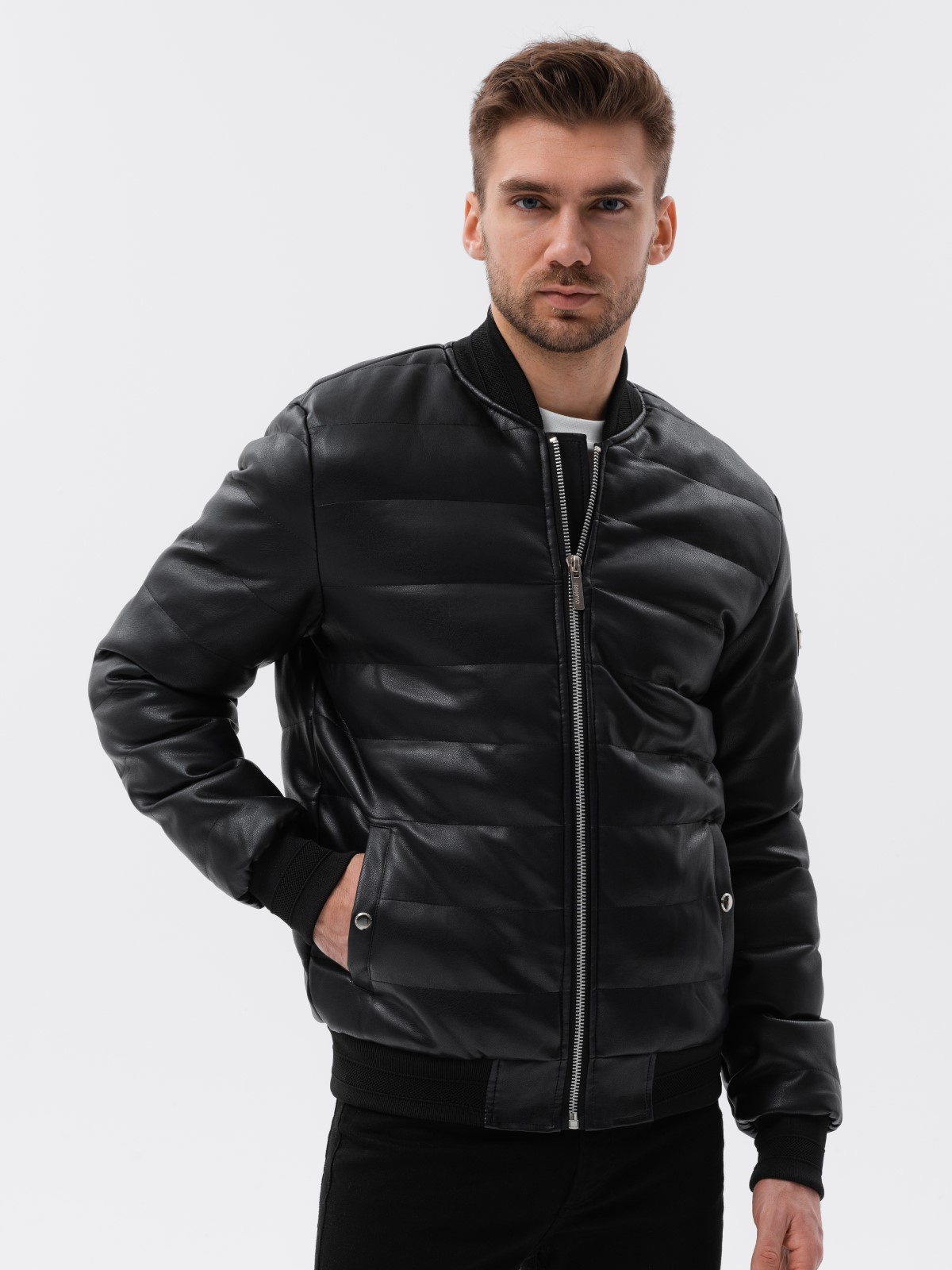 Meeste tepitud bomber-jope Ombre Clothing - Image 10