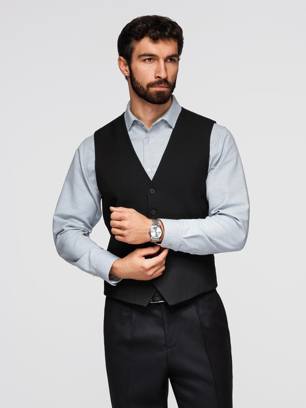 Kalasabamustriga meeste vest - Image 7