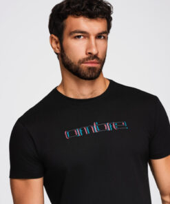 Ombre Clothing meeste T-särk rinnatrüki ja ümara kaelusega