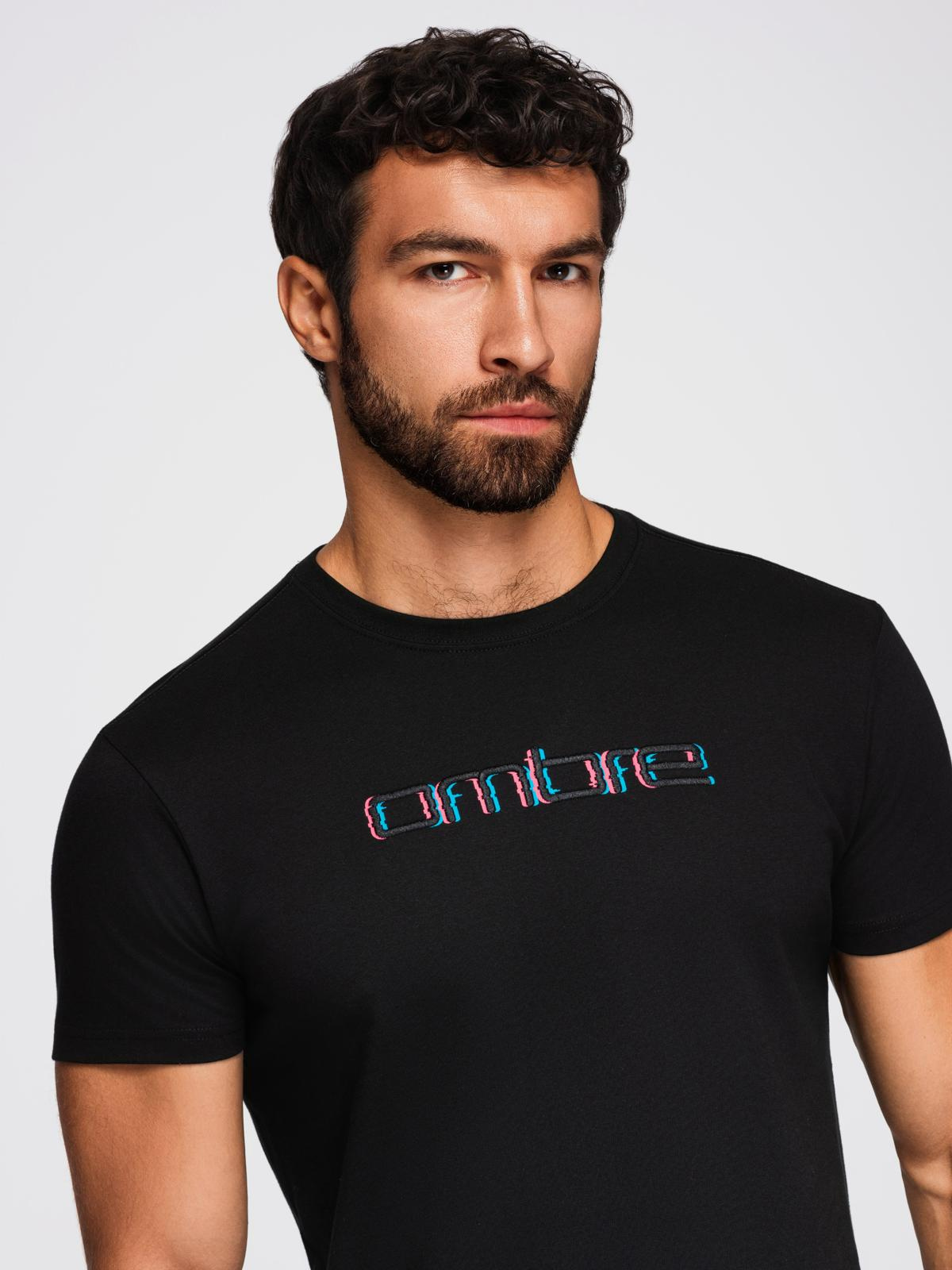Ombre Clothing meeste T-särk rinnatrüki ja ümara kaelusega - Image 1