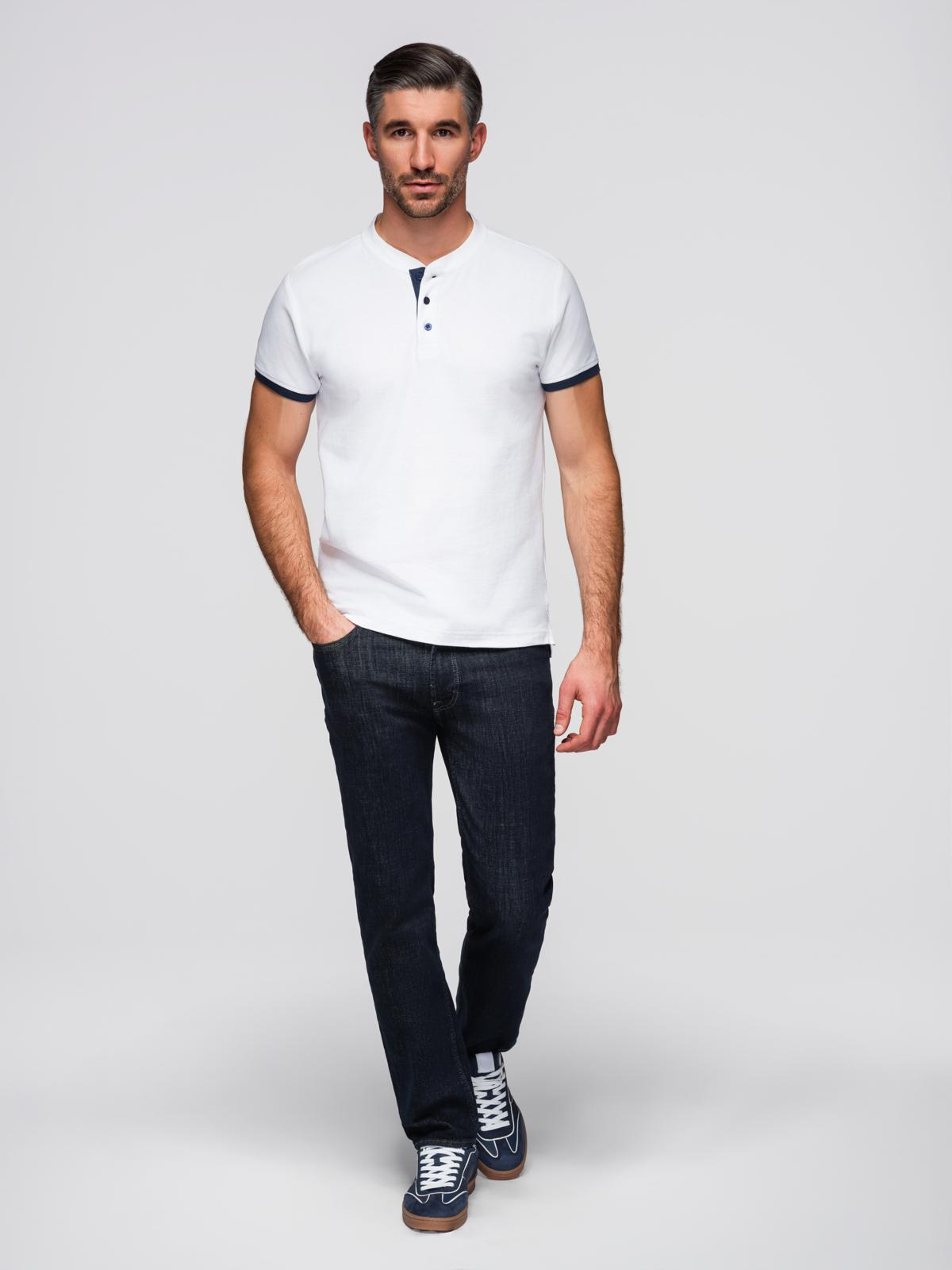 Meeste püstkrae ja nööpidega polosärk Ombre Clothing - Image 1