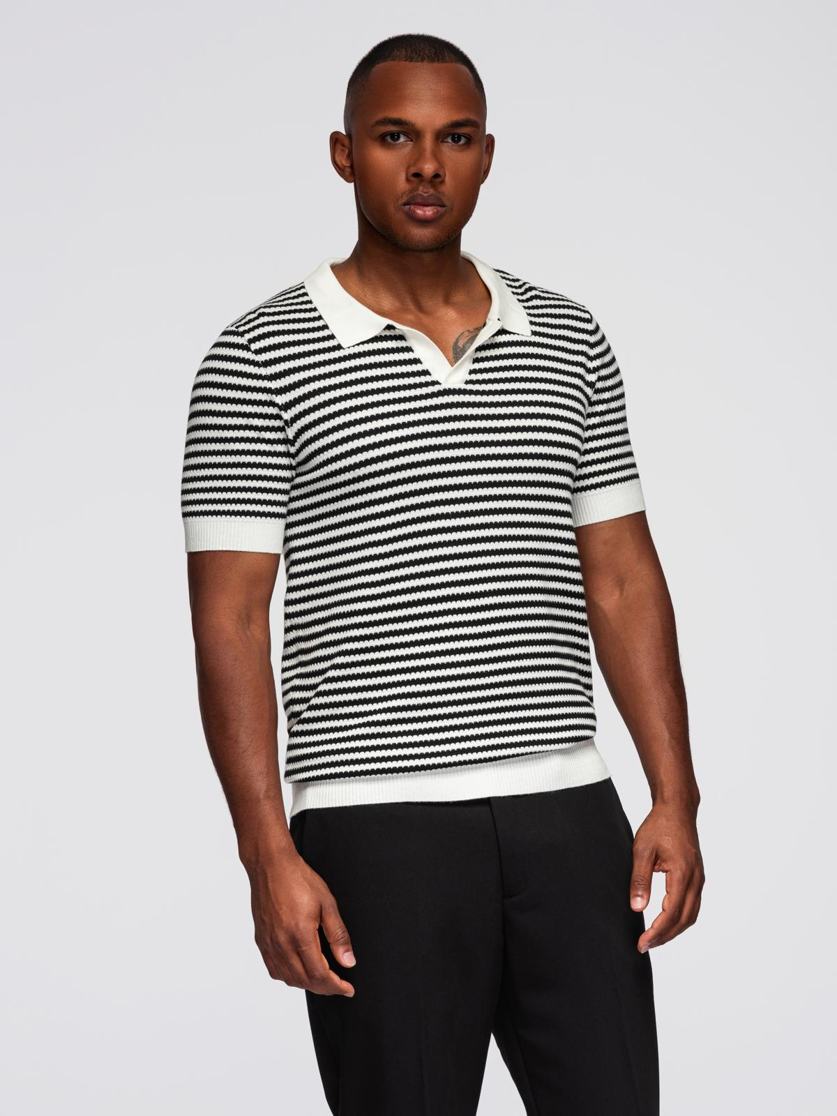 Ombre Clothing meeste kootud triibuline polosärk - Image 3