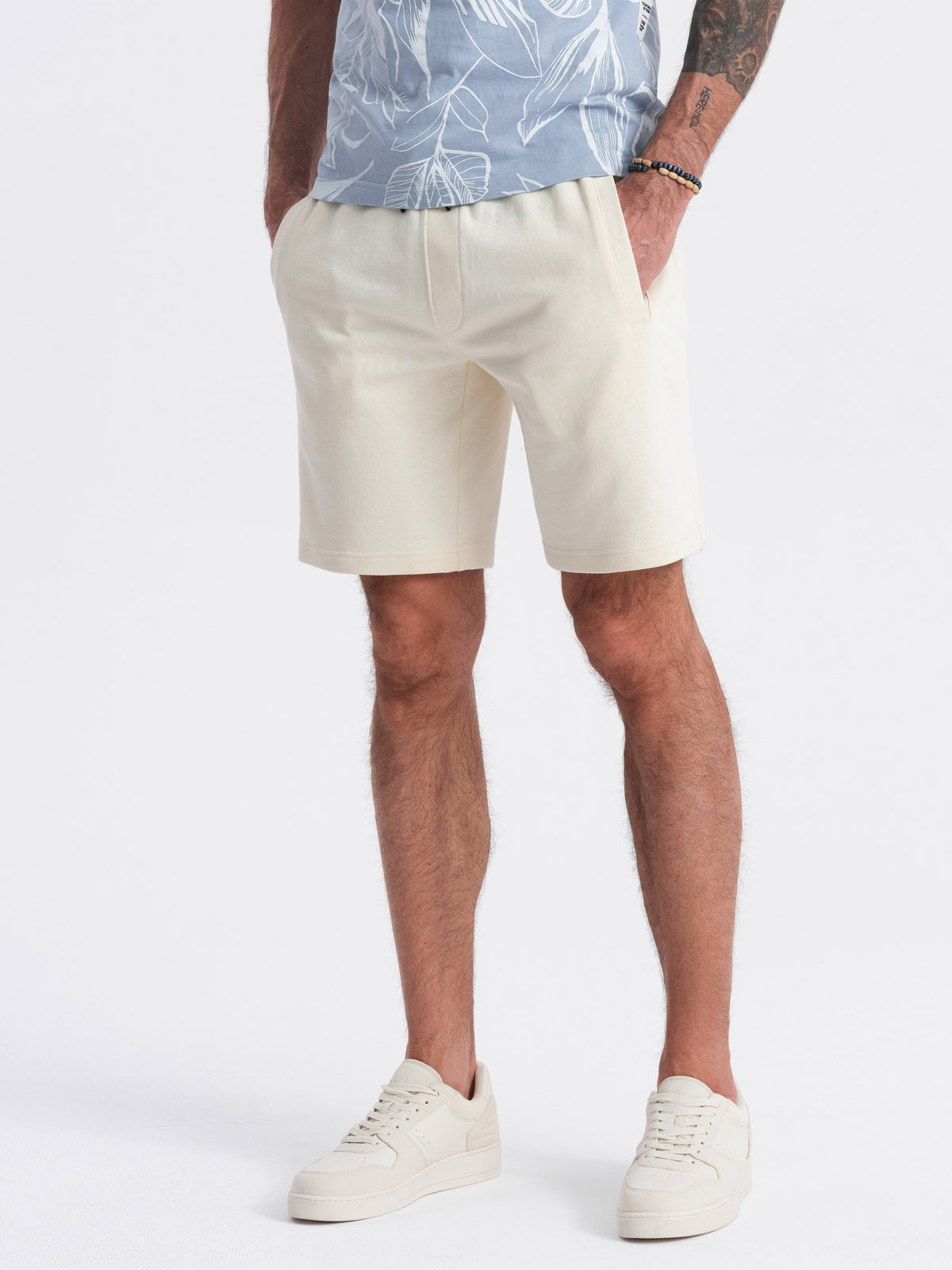 Ombre Clothing meeste kootud lühikesed püksid nööri ja taskutega - Image 29