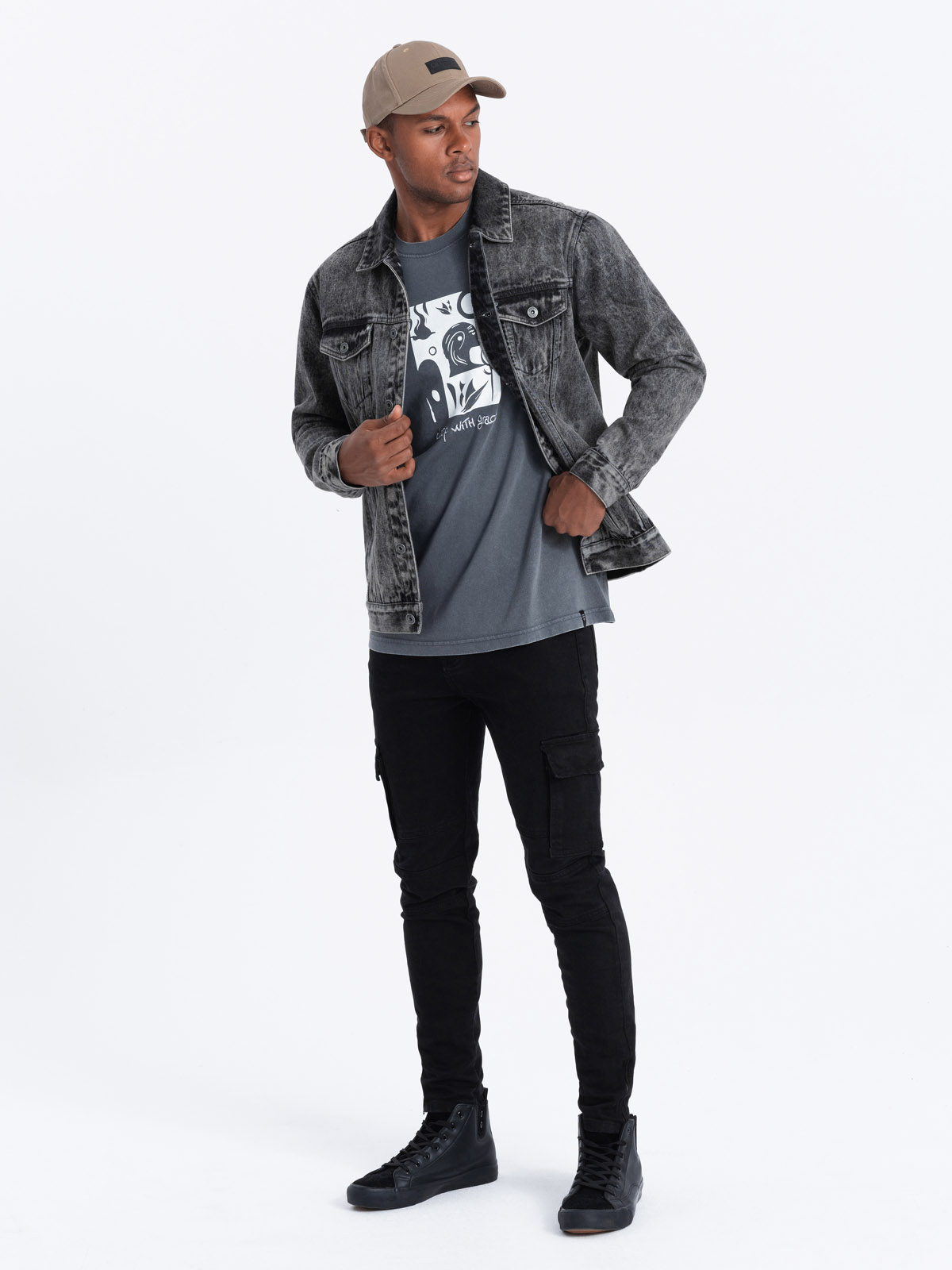 Ombre Clothing meeste puuvillane teksajakk - Image 4