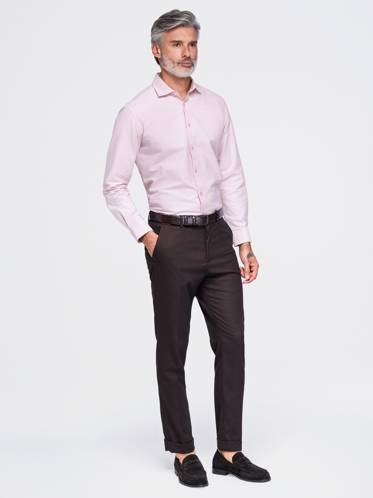 Meeste puuvillane oxford-särk Ombre Clothing - Image 5
