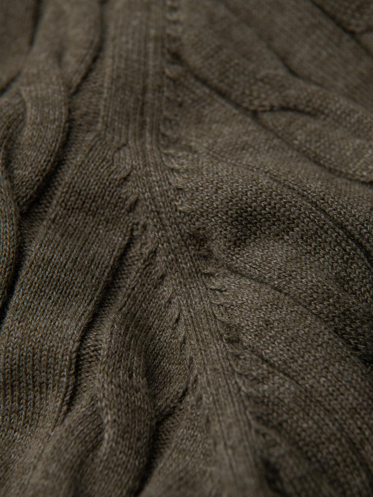 Meeste palmikkoes kootud rullkaelusega kampsun Ombre Clothing - Image 8