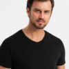 Meeste V-kaelusega puuvillane T-särk Ombre Clothing - Thumbnail Image 2