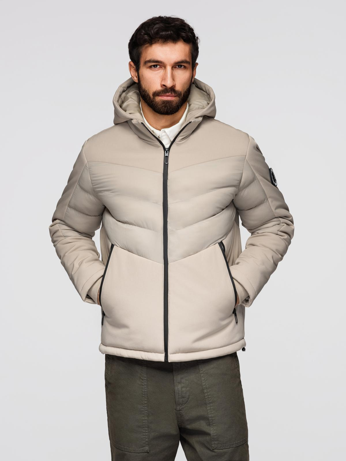 Meeste tepitud jope Ombre Clothing kapuutsiga - Image 3