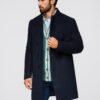 Ombre Clothing meeste poolpikk mantel püstkrae ja nööpidega - Thumbnail Image 24