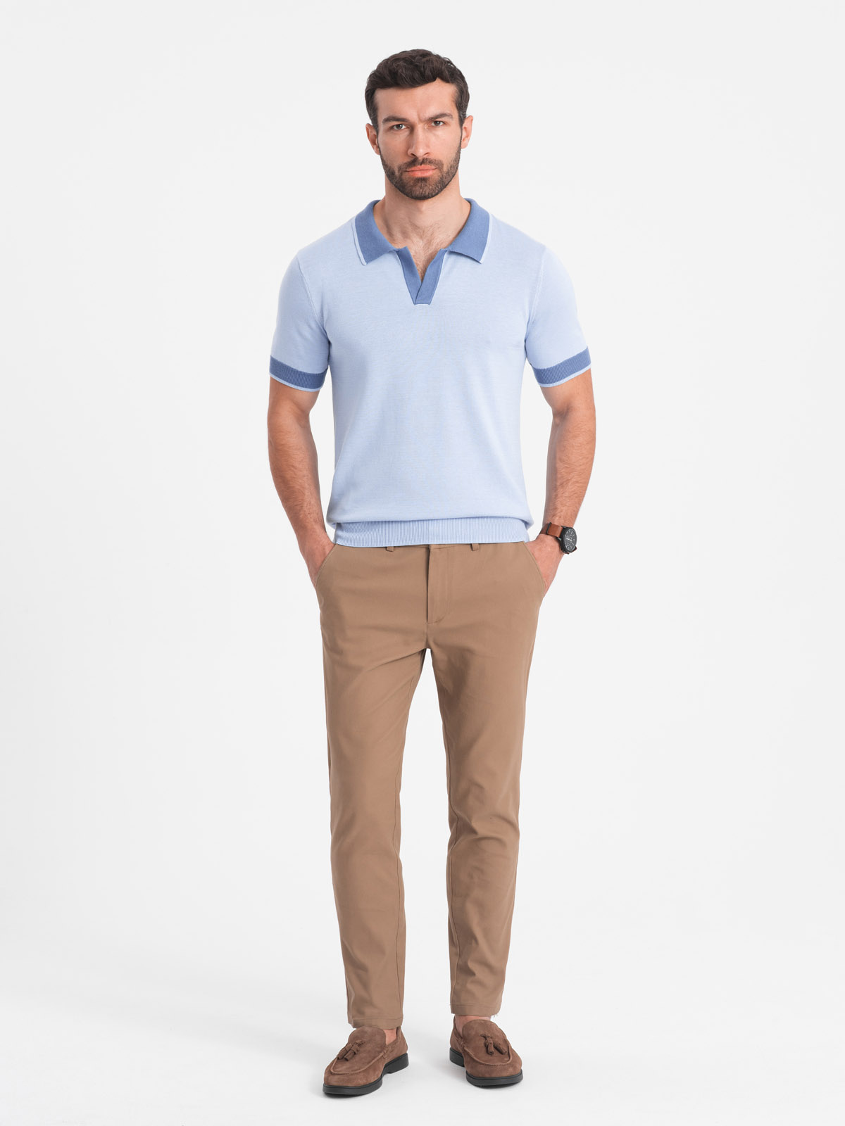 Meeste slim fit chino-püksid Ombre Clothing - Image 2