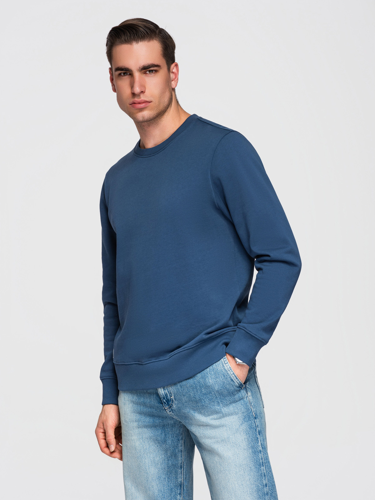 Meeste puuvillane dressipluus ümara kaelusega Ombre Clothing - Image 25