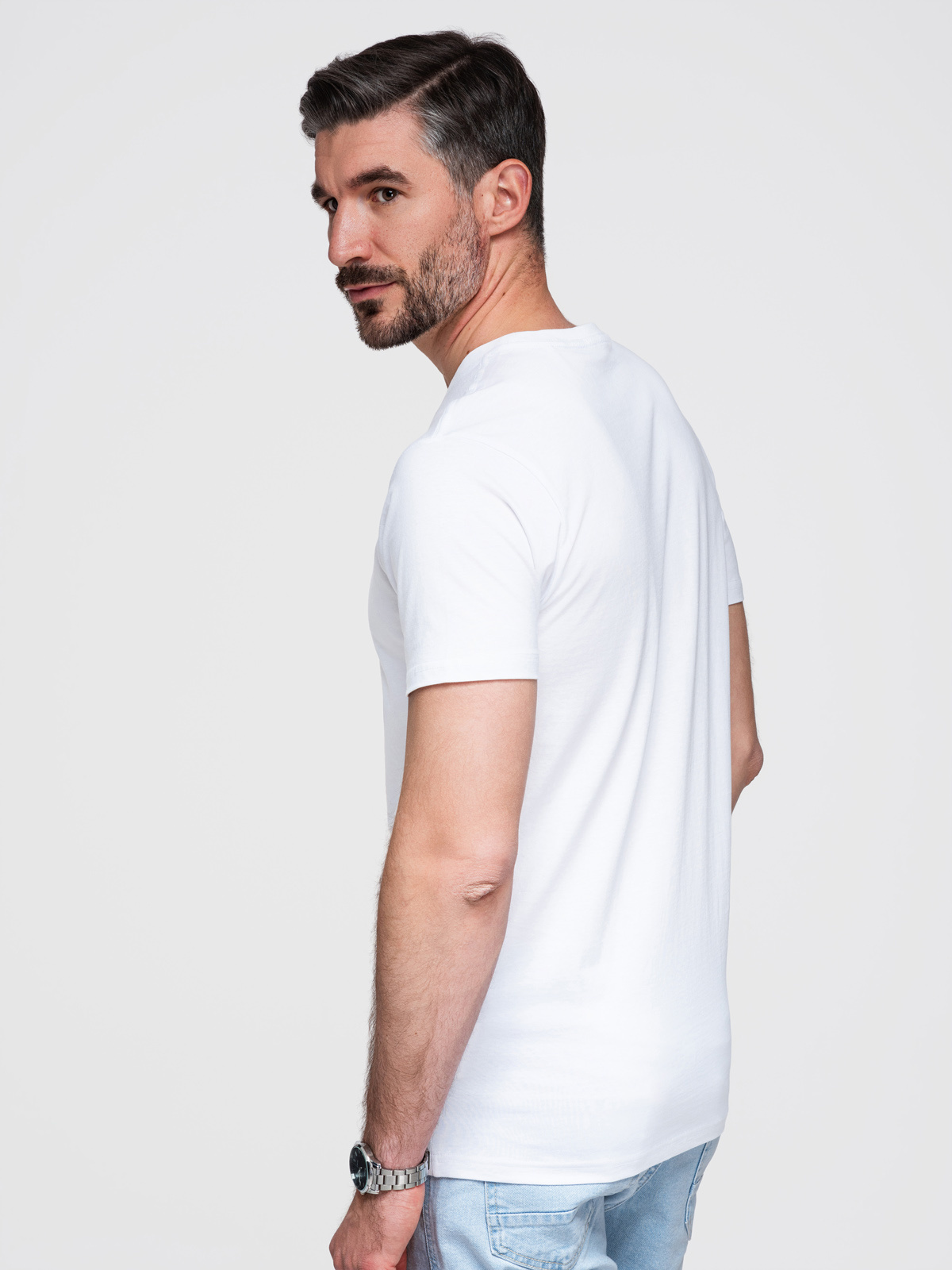 Ombre Clothing meeste T-särk rinnatrüki ja ümara kaelusega - Image 12