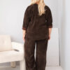 Plus Size naiste velvetist komplekt pusa ja laiade pükstega Kesi - Thumbnail Image 7