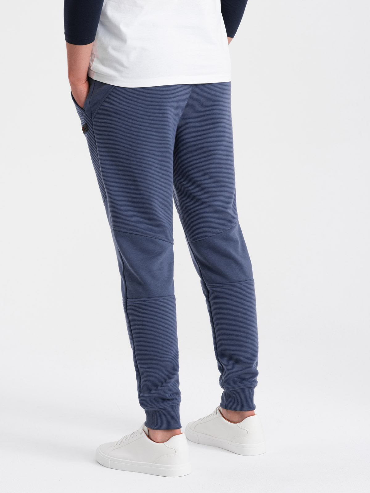 Ombre Clothing meeste dressipüksid ottomani kangast vahetükkidega - Image 17