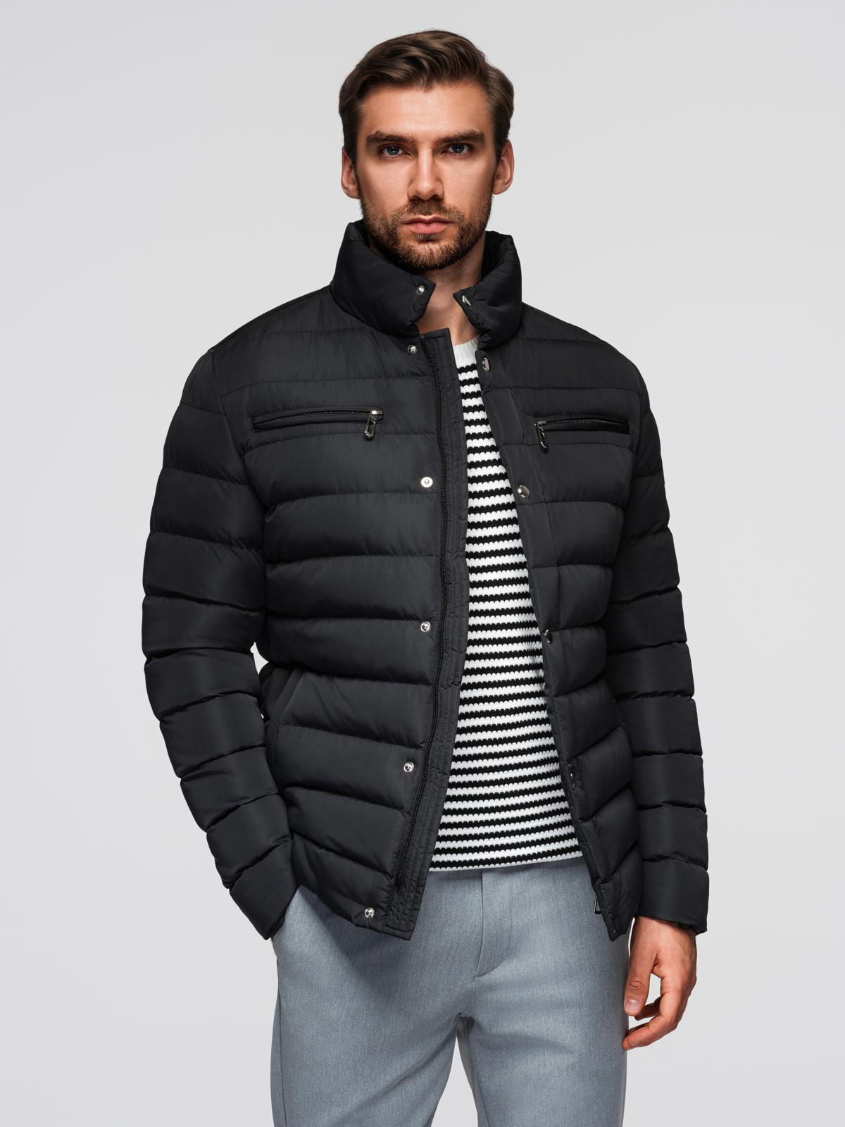 Ombre Clothing meeste tepitud jope püstkrae ja rinnataskutega - Image 1