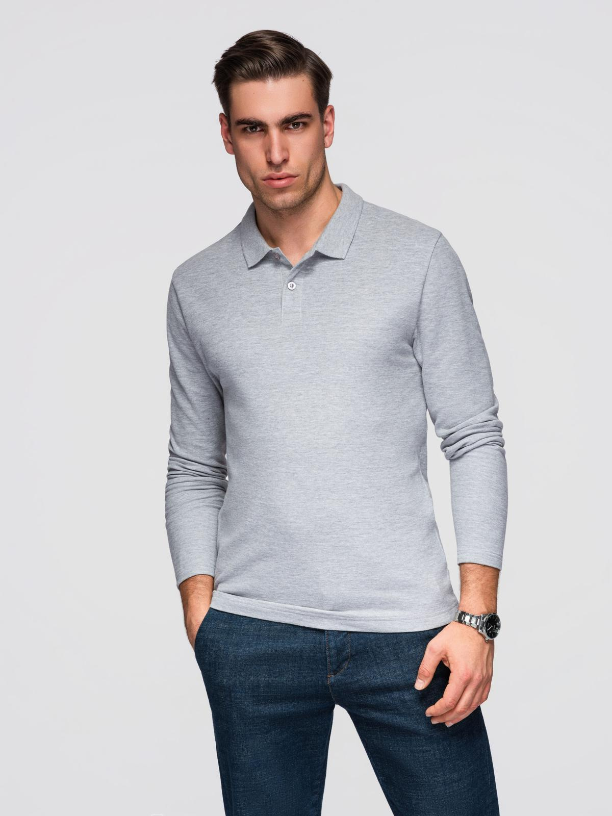 Ombre Clothing meeste pikkade varrukatega polosärk - Image 25