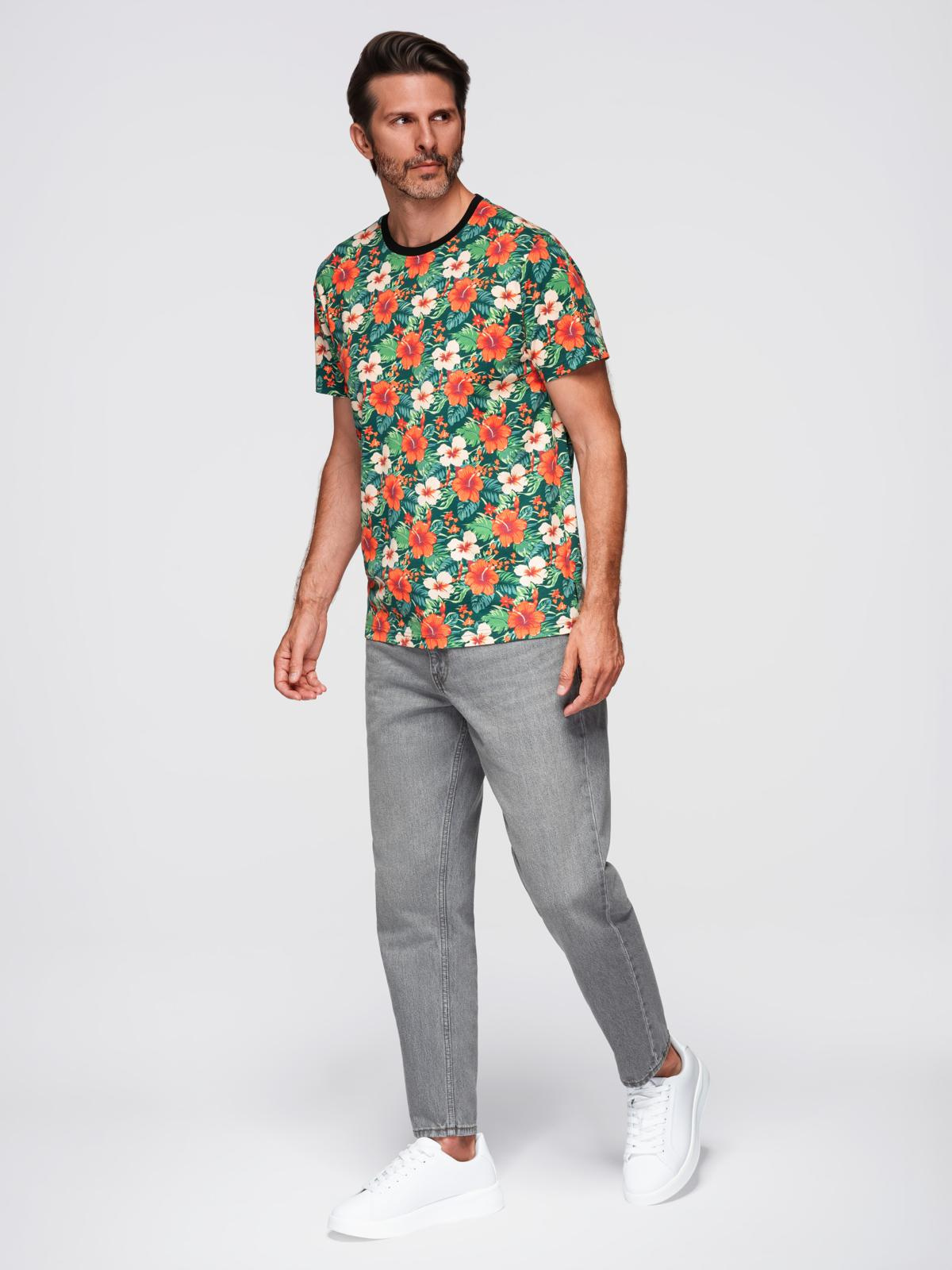 Meeste lillemustriga T-särk Ombre Clothing - Image 12