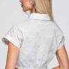 Lühike tikandiga naiste särk Ombre Clothing - Thumbnail Image 3