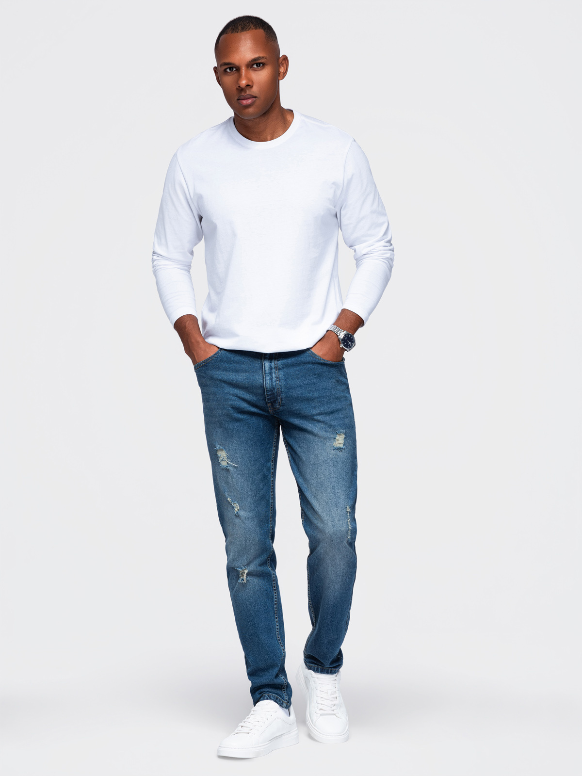Ombre Clothing meeste teksapüksid kulutatud detailidega - Image 13