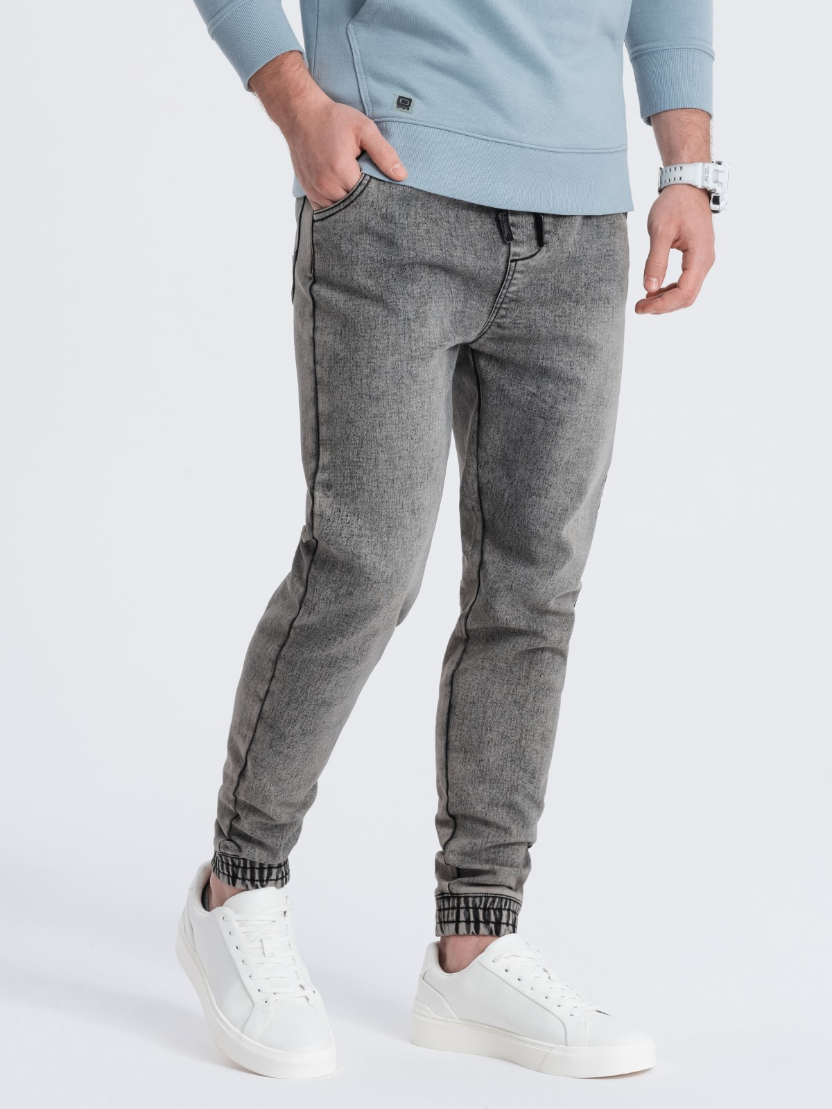 Meeste slim fit jogger-teksapüksid - Image 7