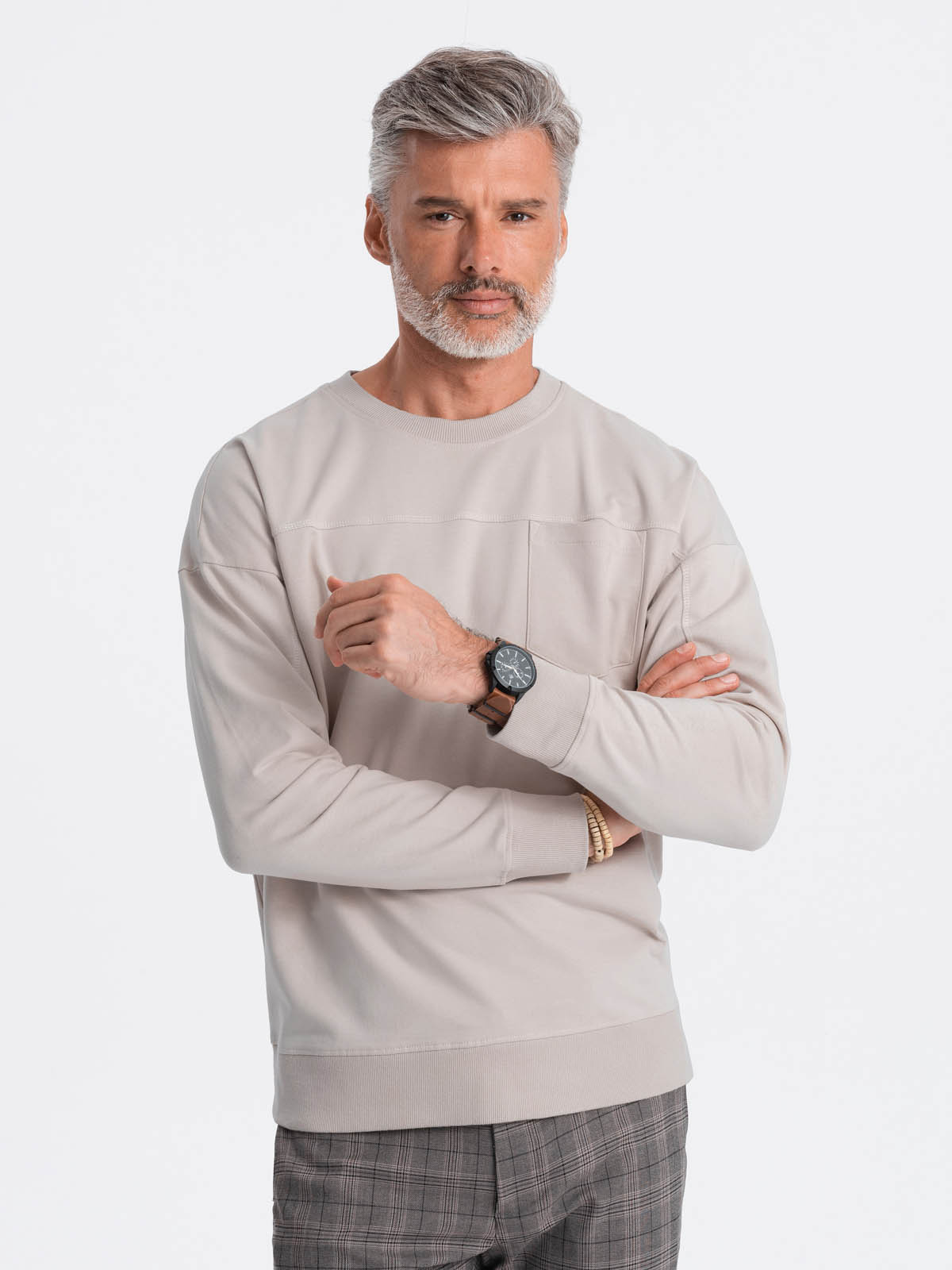 Meeste puuvillane dressipluus rinnataskuga Ombre Clothing - Image 1