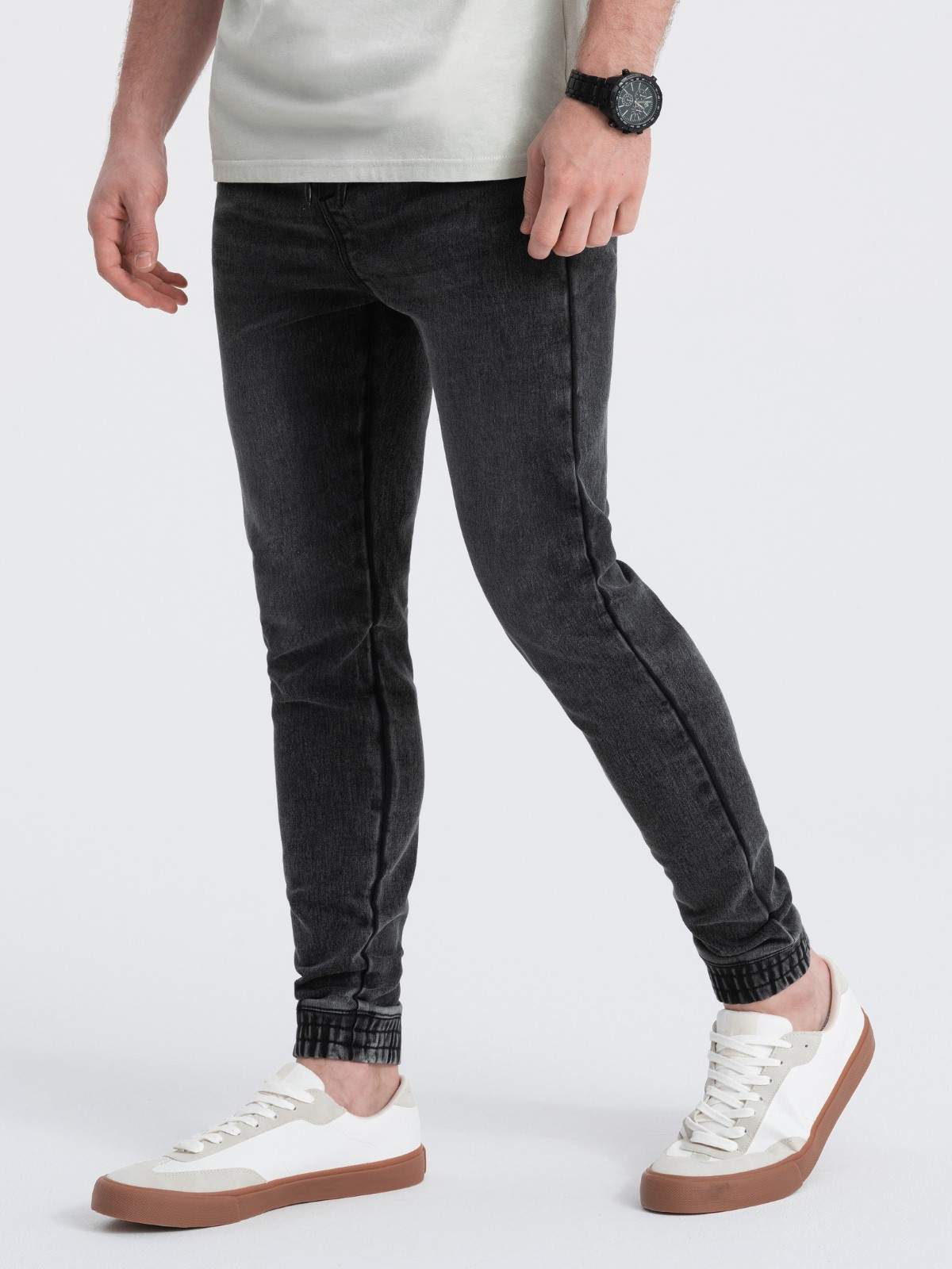 Meeste slim fit jogger-teksapüksid - Image 4