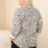 Naiste leopardimustriga pikendatud seljaosaga pluus Plus Size - Thumbnail Image 11