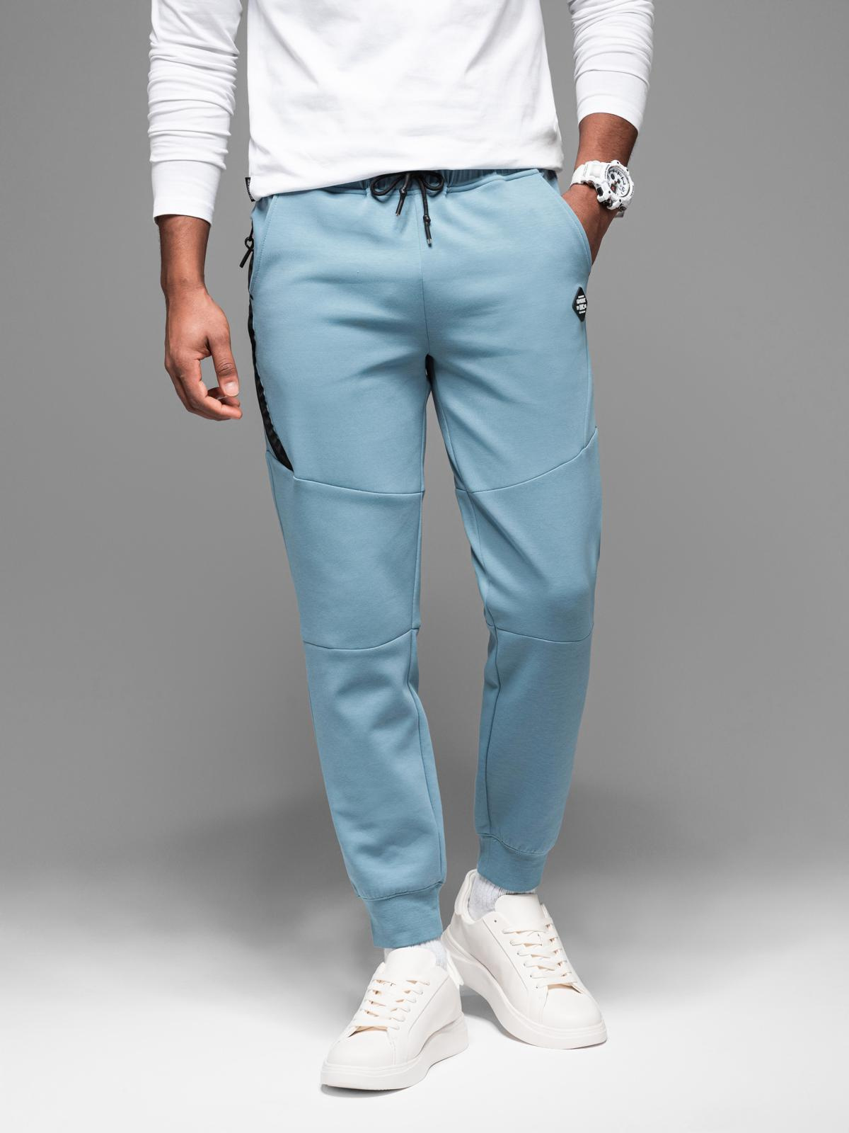 Ombre Clothing meeste dressipüksid paelte ja soonikutega - Image 1