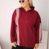 Kesi naiste kapuutsiga viskoospusa triipudega - Thumbnail Image 33