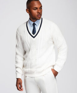 Meeste V-kaelusega kootud kampsun Ombre Clothing