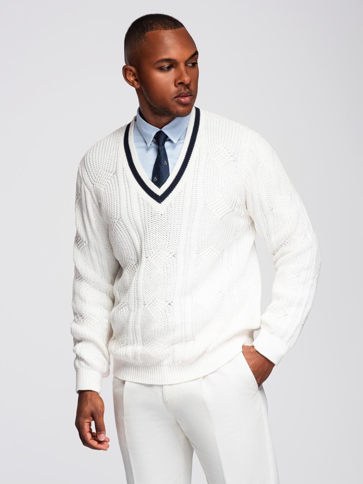 Meeste V-kaelusega kootud kampsun Ombre Clothing - Image 1