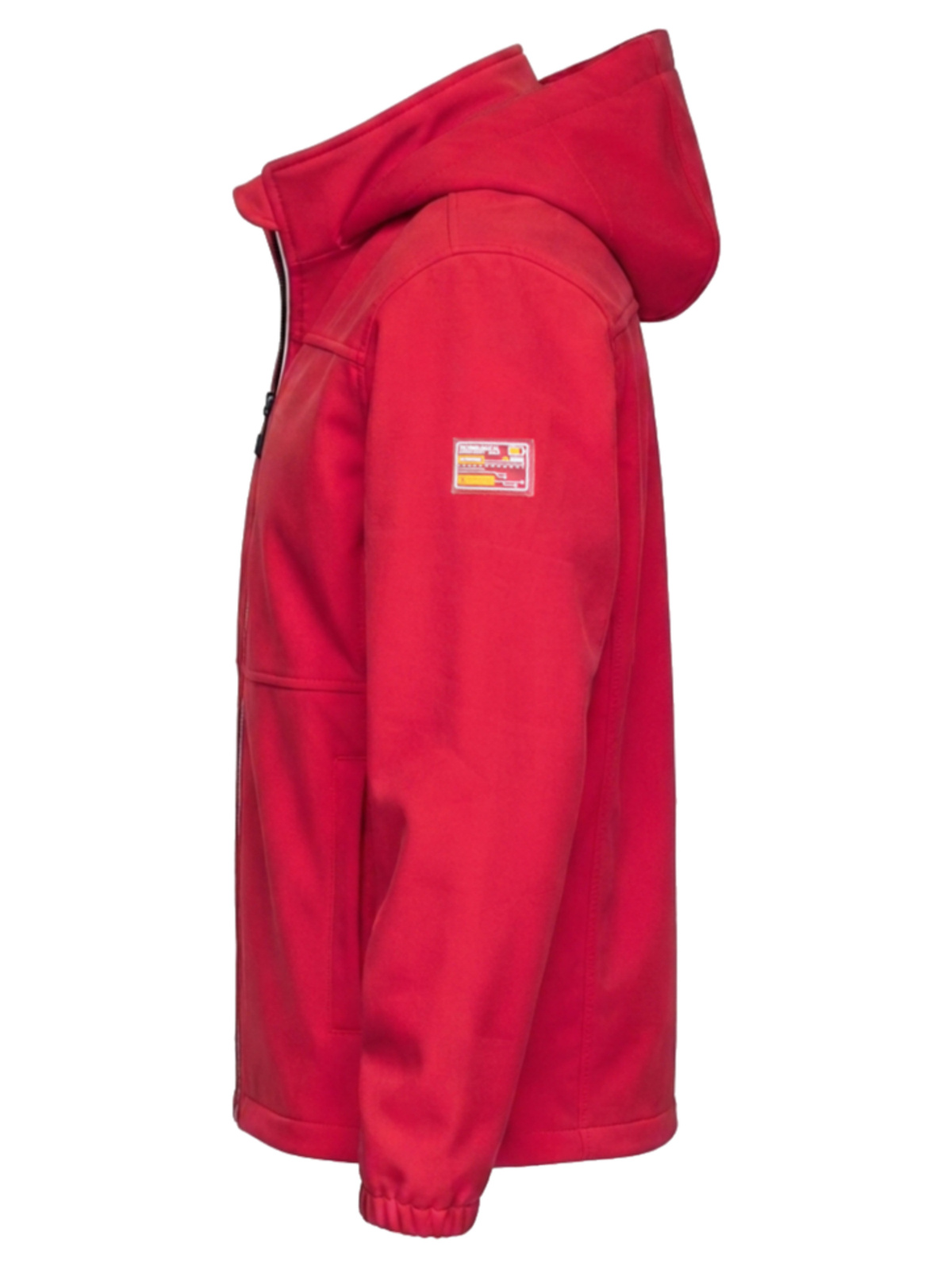 Meeste SOFTSHELL jakk fliisvoodri ja kapuutsiga – punane - Image 2
