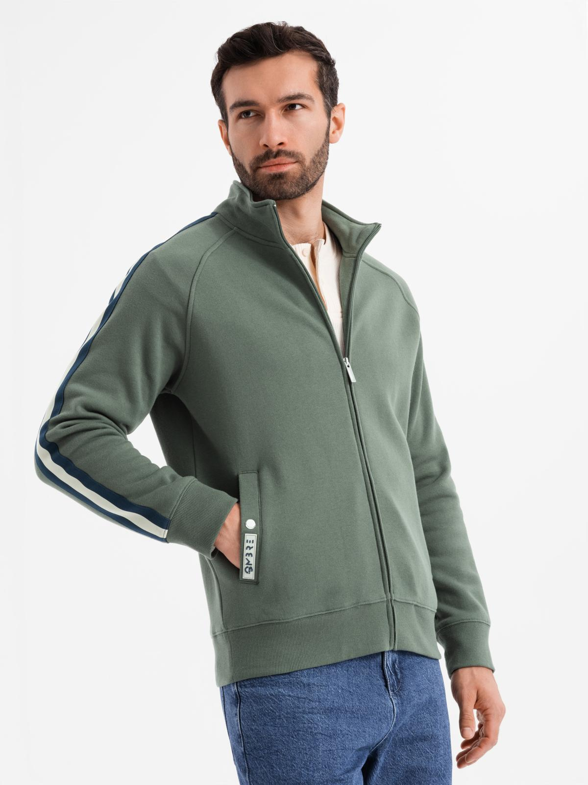 Ombre Clothing meeste lukuga pusa püstkrae ja triipudega - Image 10