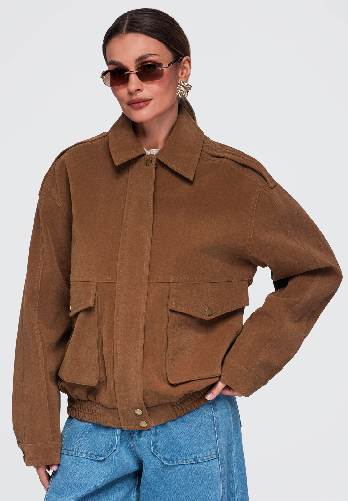Lühike vaba lõikega naiste jakk Ombre Clothing - Image 6