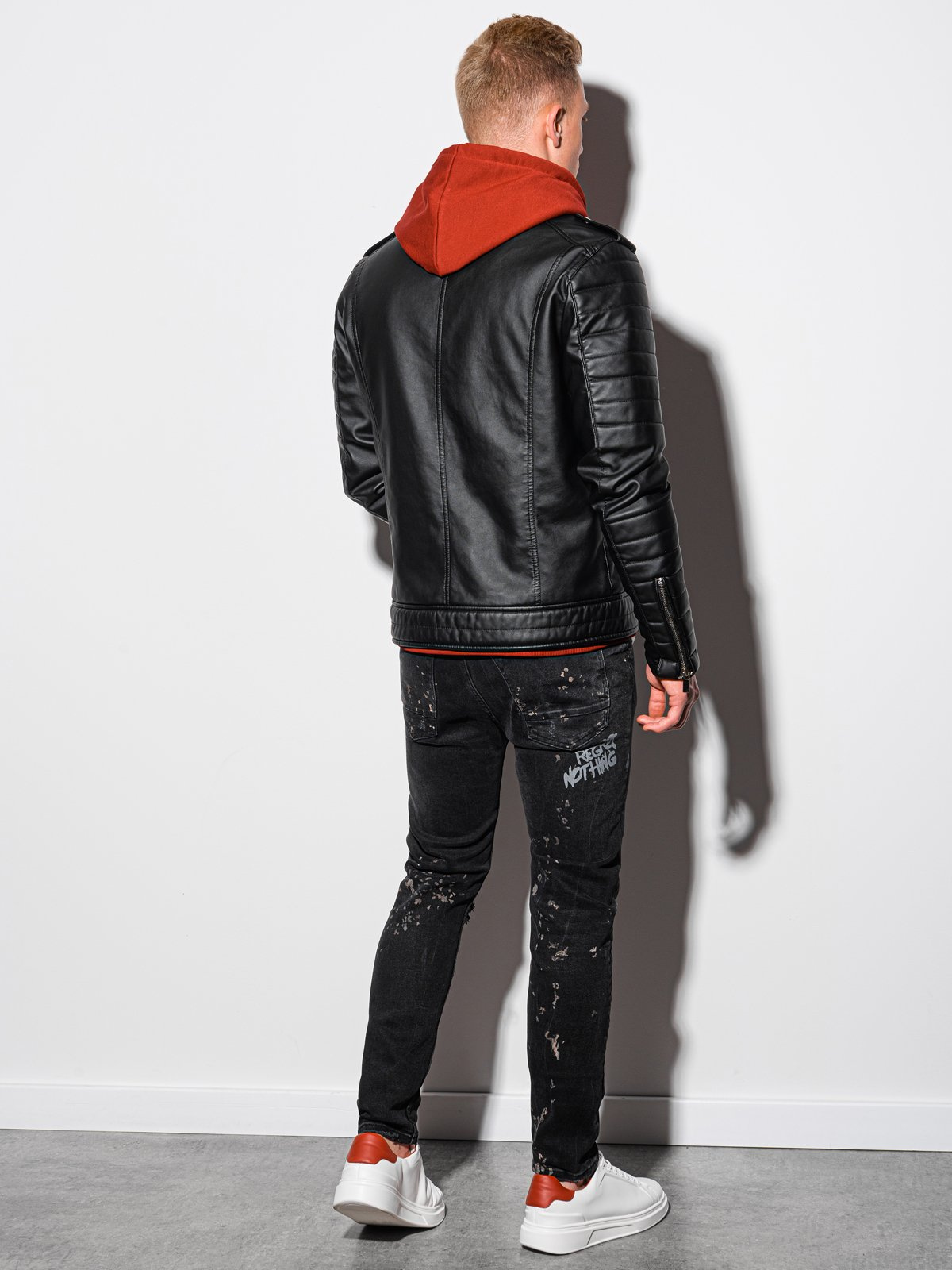 Meeste biker-stiilis jakk Ombre Clothing - Image 8