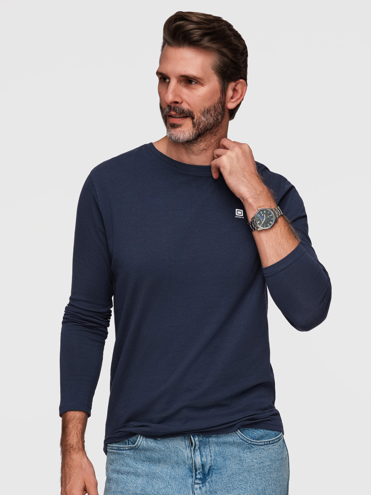 Meeste pikkade varrukatega T-särk Ombre Clothing - Image 13