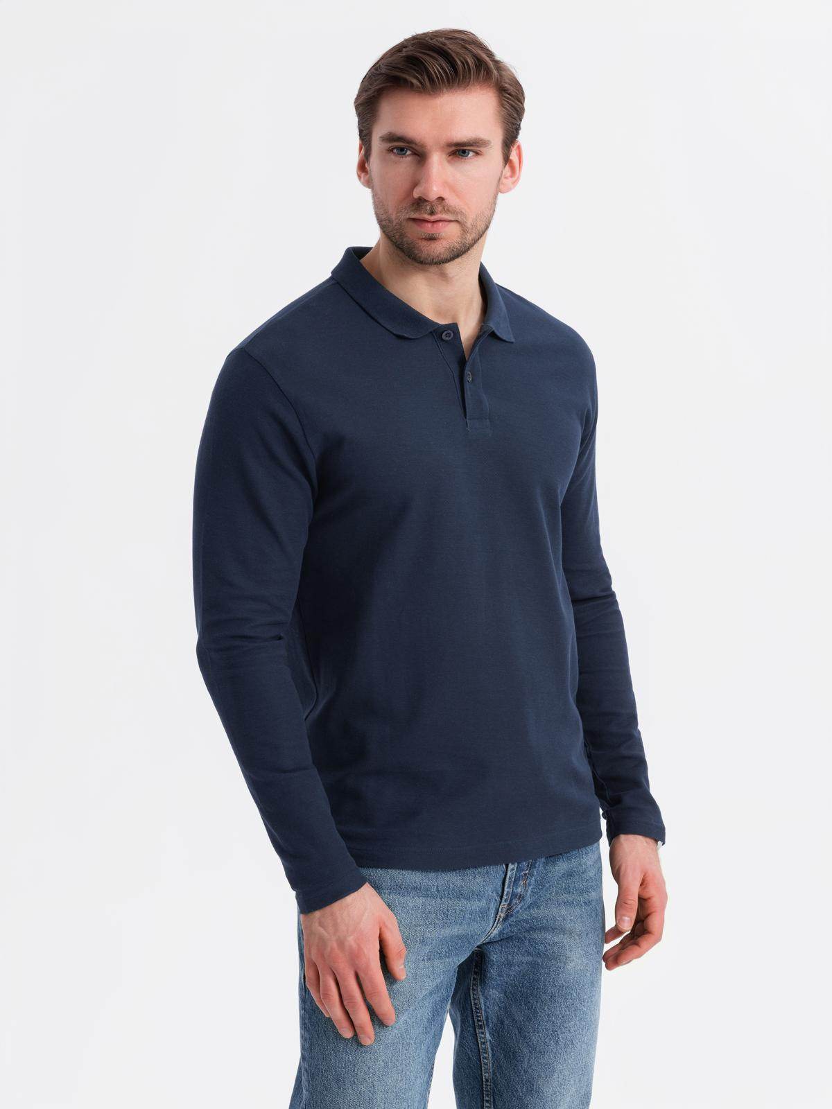 Meeste pikkade varrukatega polosärk Ombre Clothing - Image 68