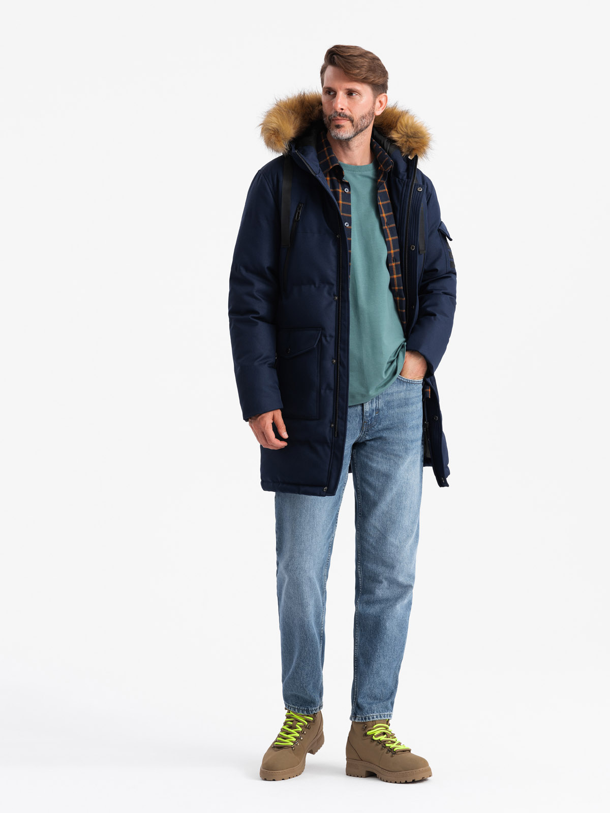 Ombre Clothing meeste talvejope kapuutsiga - Image 35