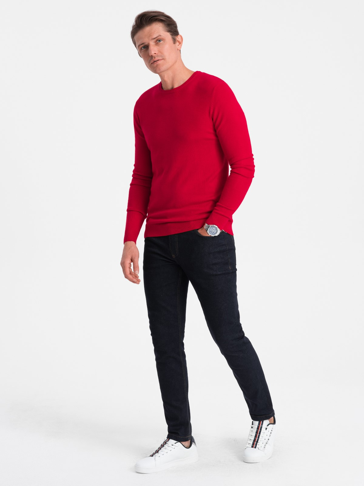 Ombre Clothing klassikaline ümara kaelusega meeste kampsun - Image 89
