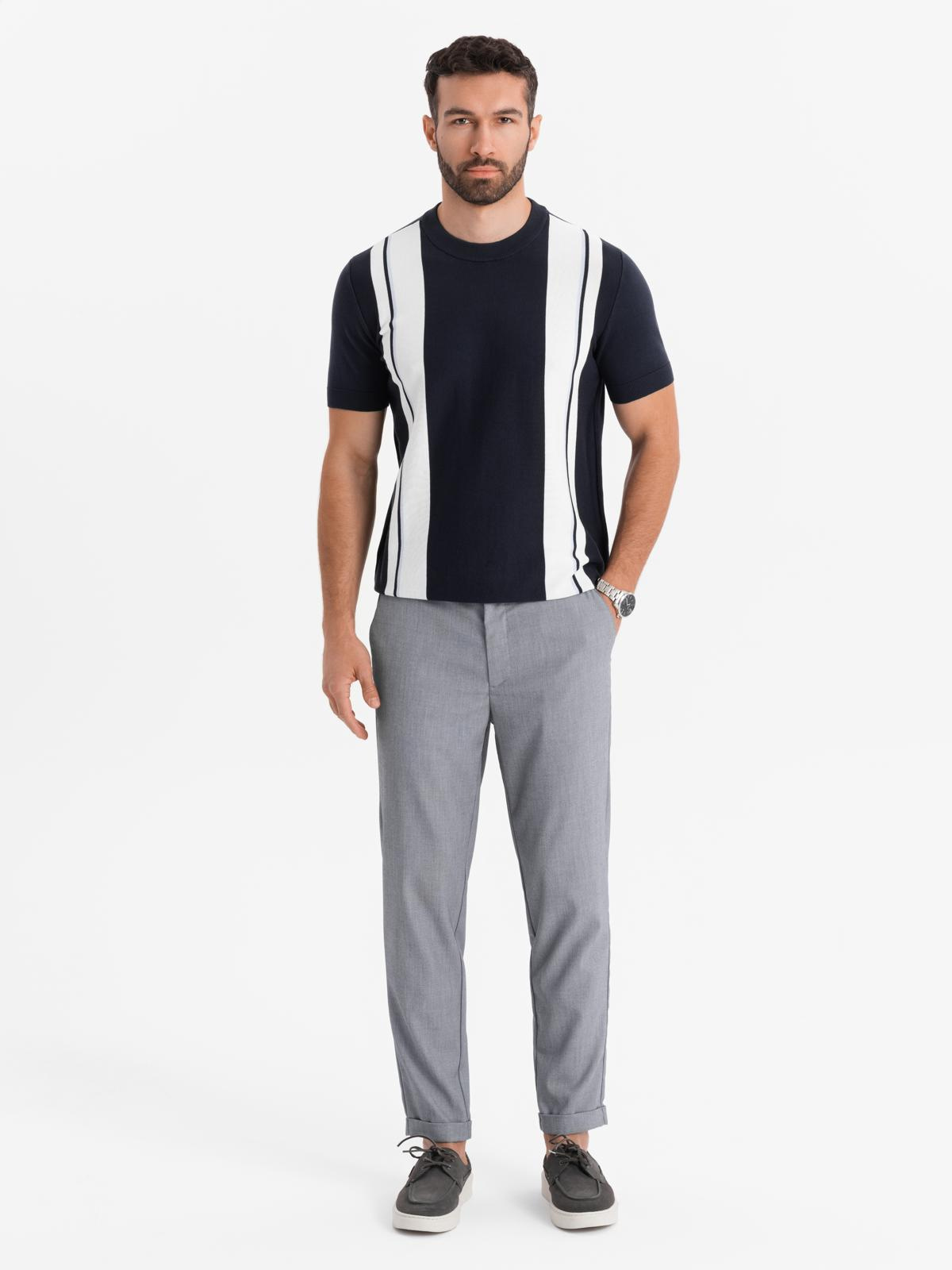 Elastse vöökohaga meeste chino-püksid Ombre Clothing - Image 48