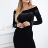 Kesi sädeleva motiiviga kootud minikleit paljaste õlgadega - Thumbnail Image 8
