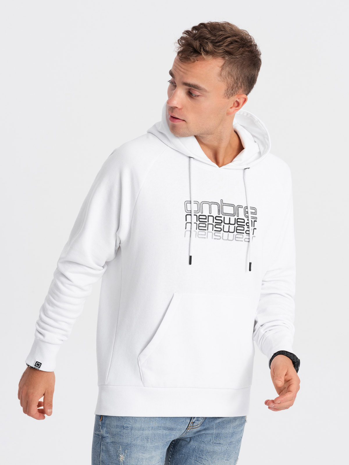 Ombre Clothing meeste kapuutsiga dressipluus taskuga - Image 4